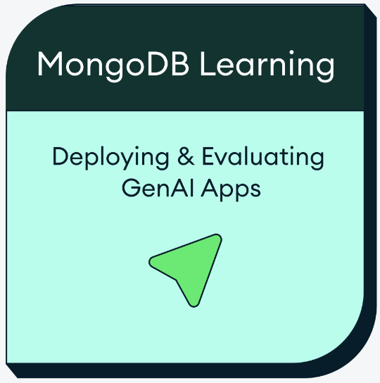 Icon for the deploying & evaluating gen AI apps learning badge.